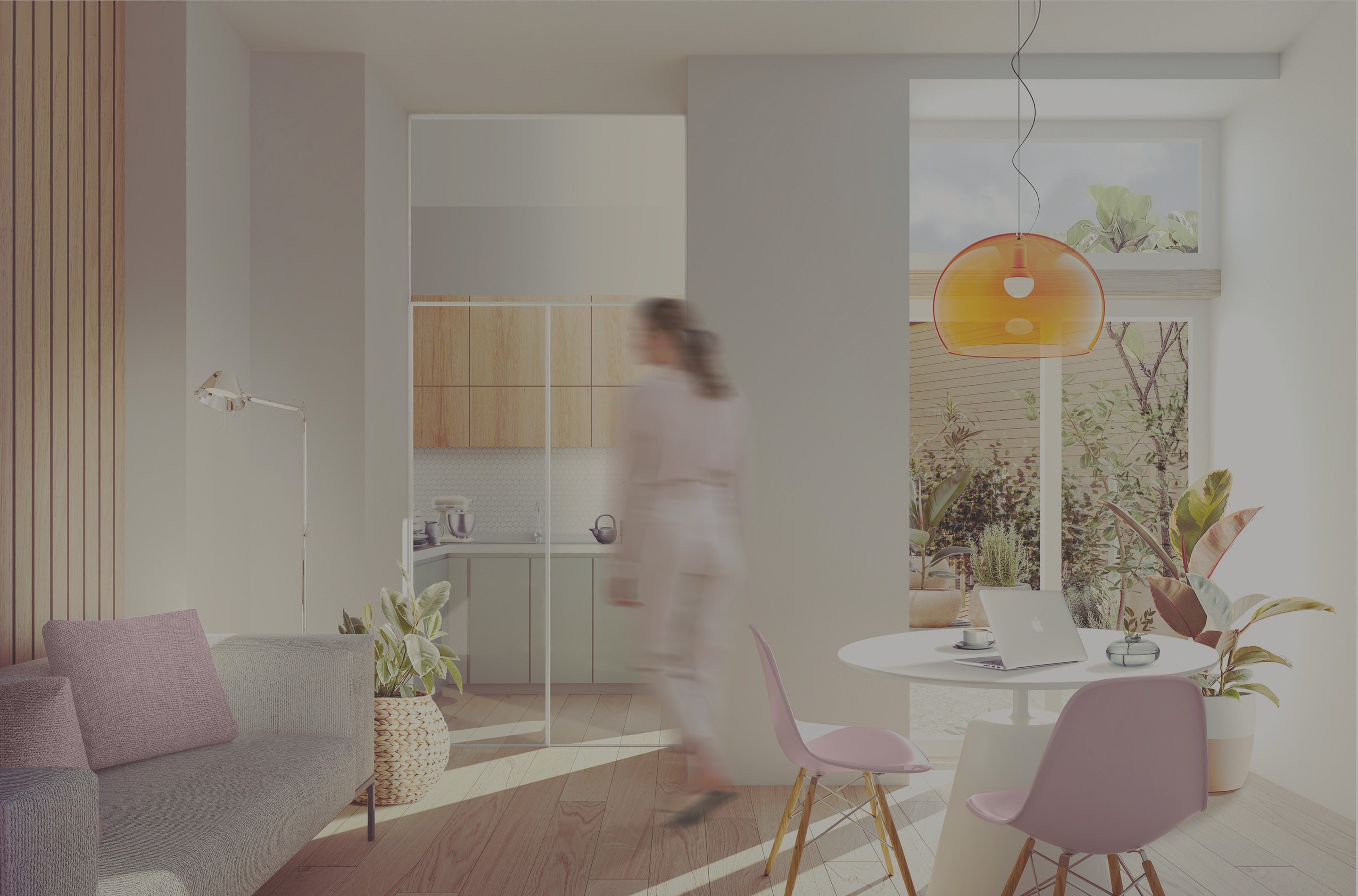 Family enjoying time together at home